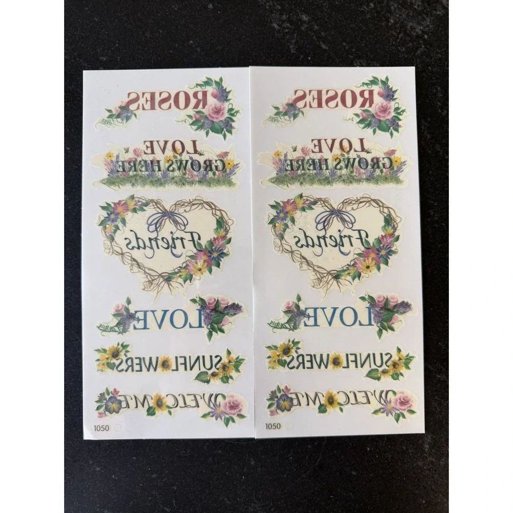 Plaid FolkArt Rub‎ On Transfers 2001 Farmhouse Floral Sunflower Lot